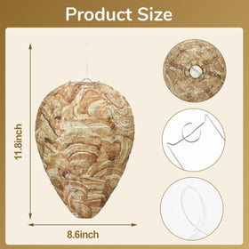 Outdoor water-repellent DECYOOL wasp nest decoy in brown