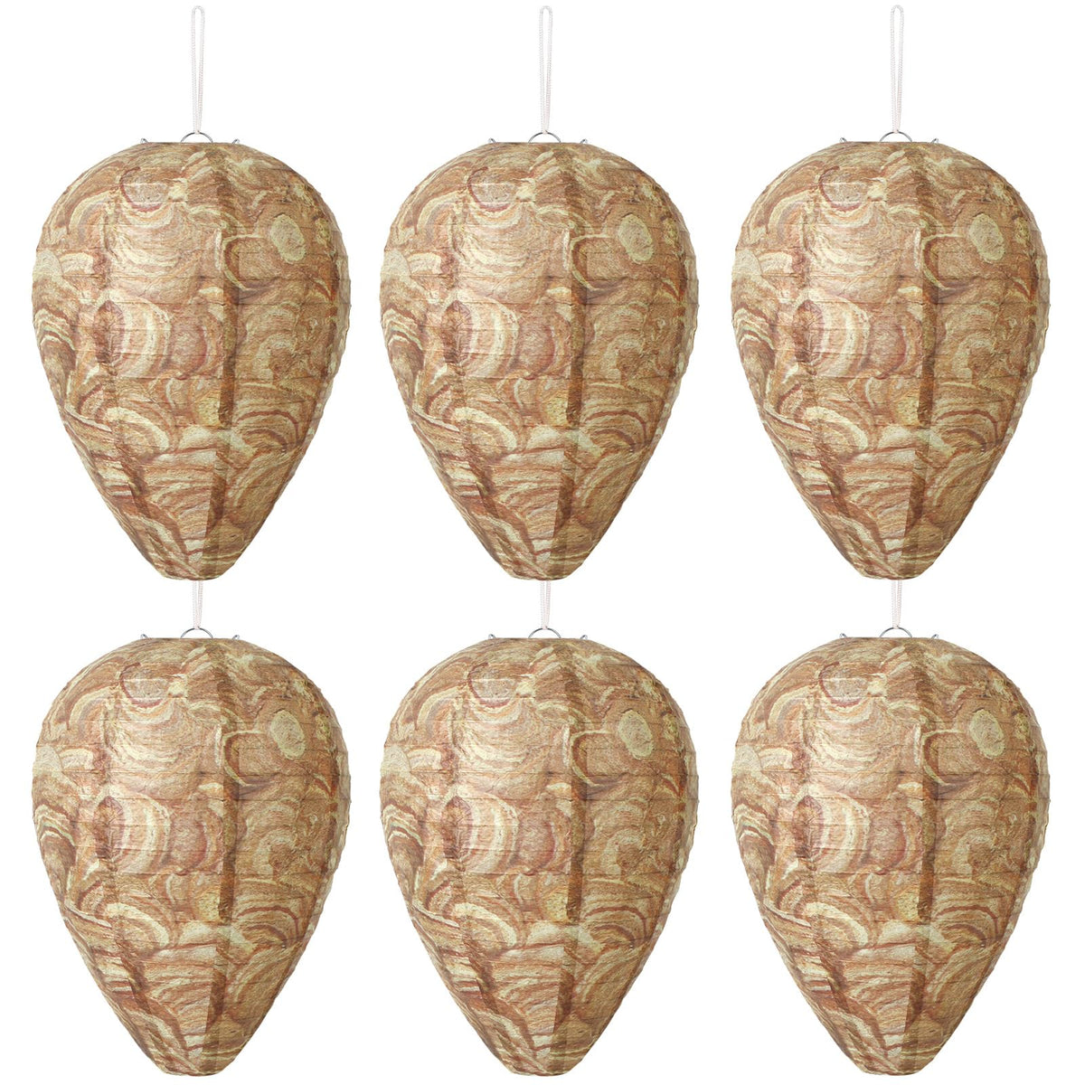 DECYOOL wasp nest decoy brown, 8.5-inch diameter deters wasps by simulating a rival hive.