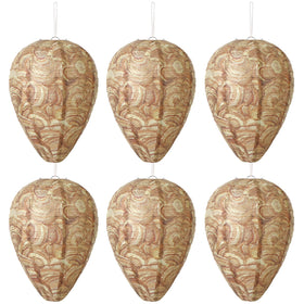 DECYOOL wasp nest decoy brown, 8.5-inch diameter deters wasps by simulating a rival hive.