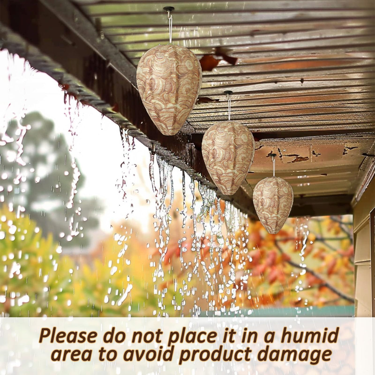 DECYOOL wasp nest decoy early spring hanging signals territory avoidance