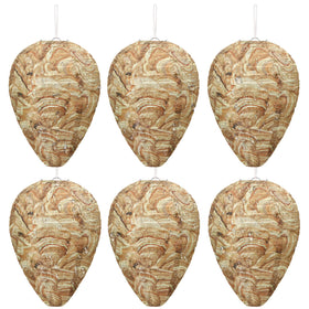 DECYOOL wasp nest decoy brown six pack for outdoor deterrence in gardens