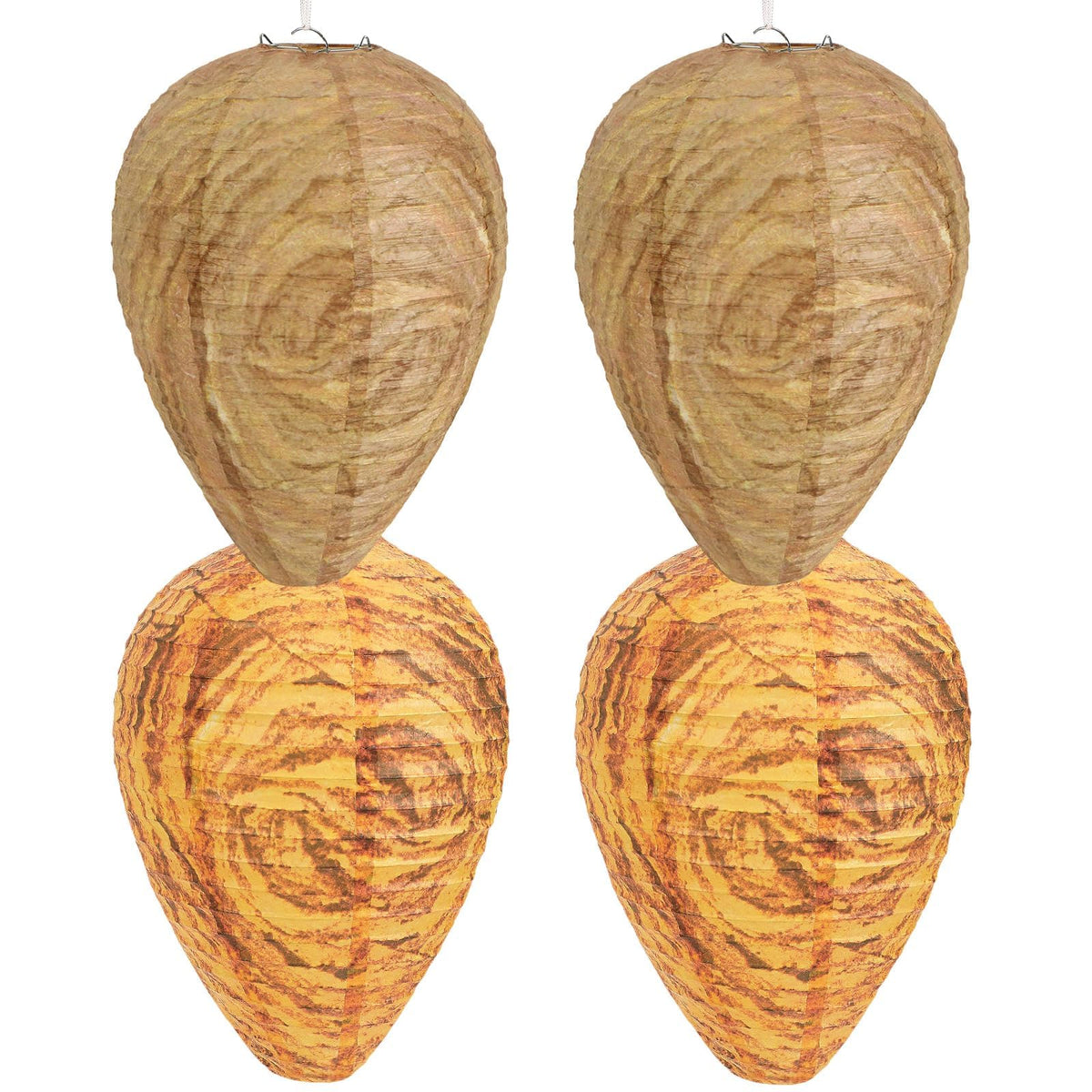 DECYOOL dark brown wasp nest decoy hanging to deter wasps outdoors