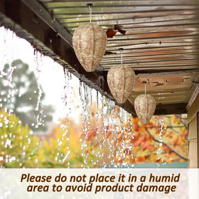 DECYOOL dark green wasp nest decoy designed for outdoor durability.