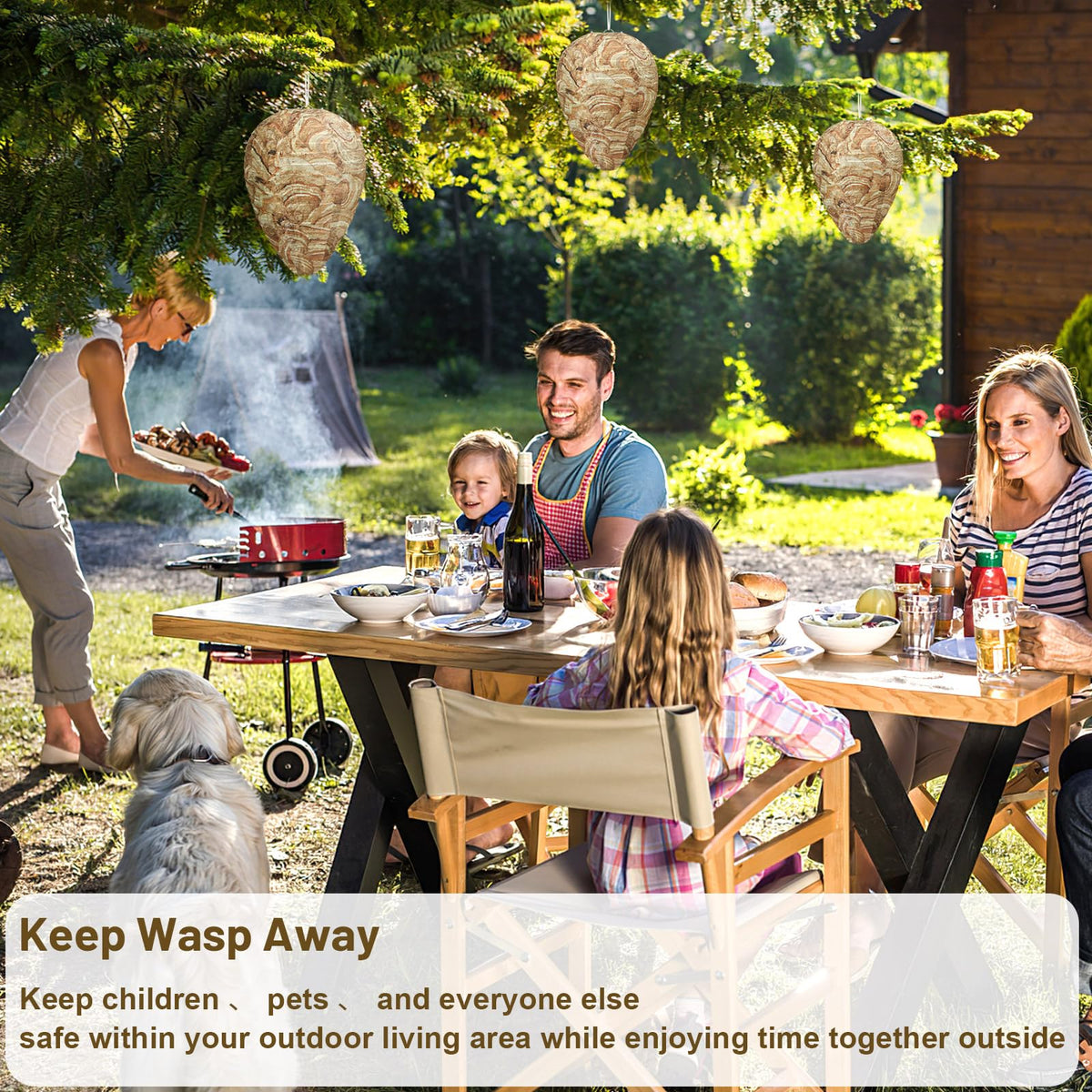 Weatherproof DECYOOL wasp nest decoy withstands outdoor conditions