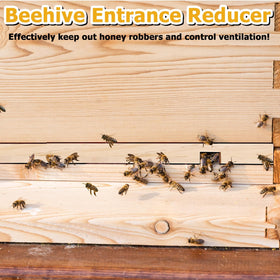 DECYOOL wooden hive entrance reducer with two openings for adjustable ventilation