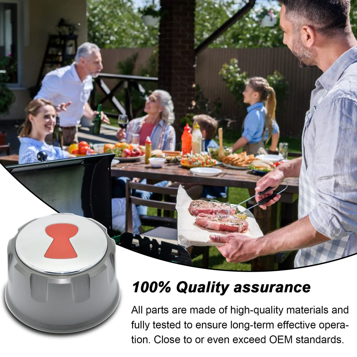 DEEKOOL 69892 knobs align with Weber Spirit 200 hole size for easy swap.