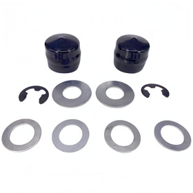 DEEG front wheel axle hardware kit for durable mower repairs.