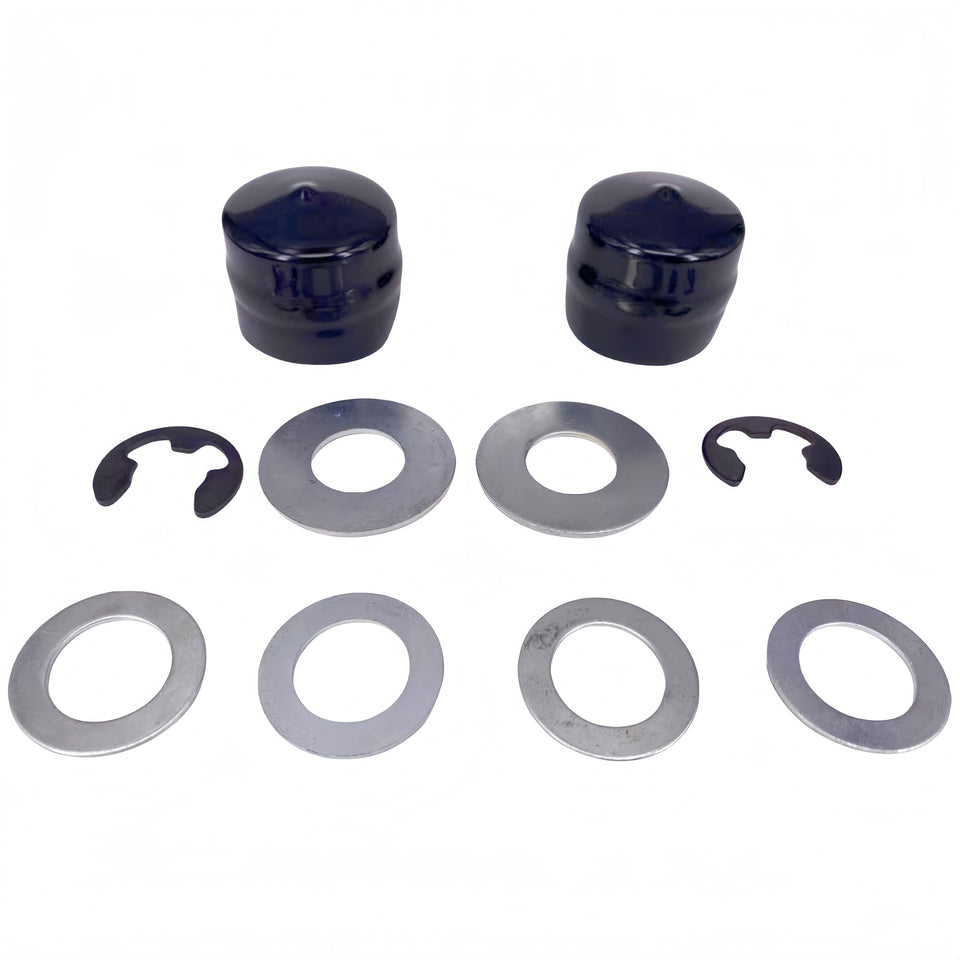 DEEG front wheel axle hardware kit for durable mower repairs.