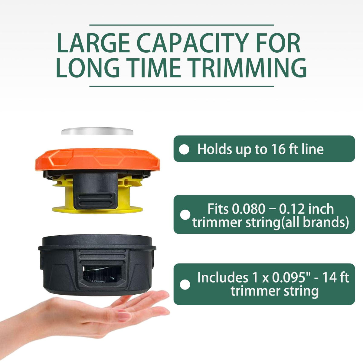 Deeploving universal weed eater head compatible with major brands