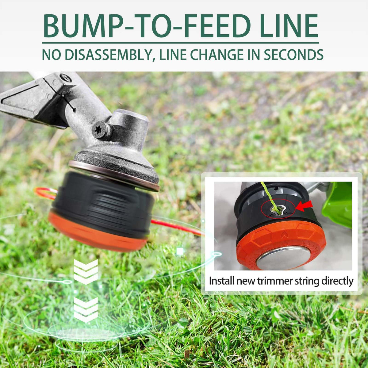 Deeploving tool-free loading highlights easy line replacement