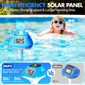 DeeprBlu IP68 waterproof floating thermometer ready for pool use.