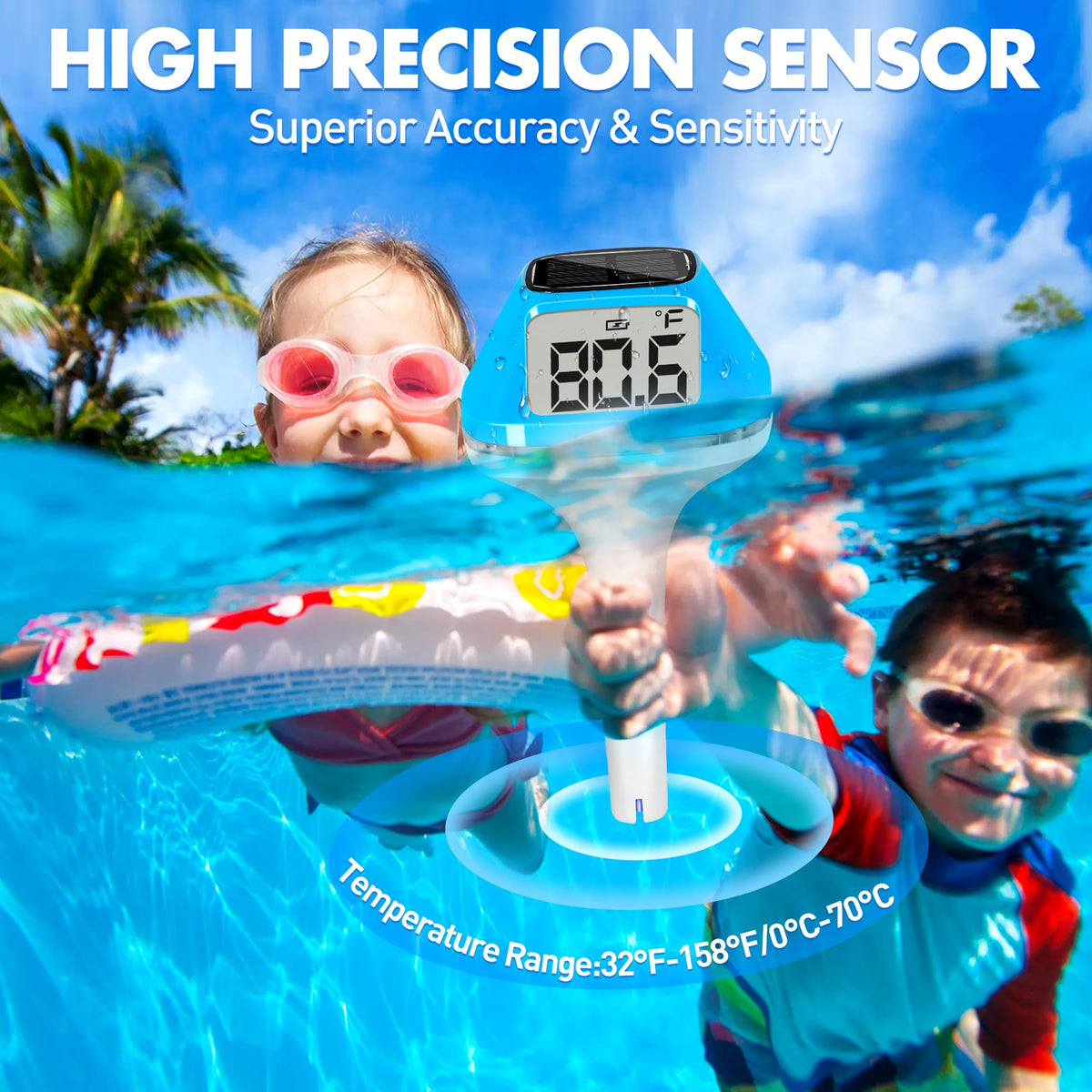DeeprBlu backlight enhances readability during night-time swimming sessions.