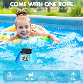 DeeprBlu rope fixation keeps the thermometer secured at pool edge.