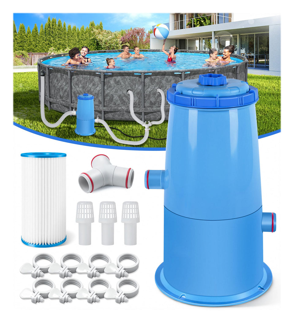 DeeprClean 1000 GPH unit front view shows strong circulation for clearer above-ground pools