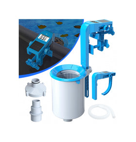 DeeprClean above-ground pool skimmer with solar thermometer for quick temperature checks
