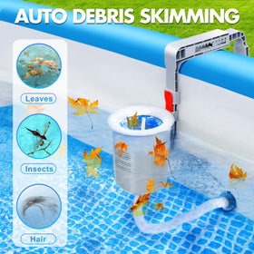 DeeprClean Above Ground Skimmer adjustable-height bracket adapts to different pool structures