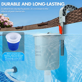 DeeprClean Above Ground Skimmer top-of-water action supports continuous surface cleaning