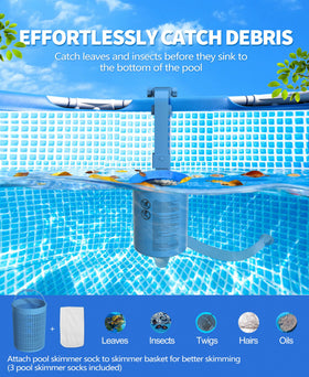 DeeprClean adjustable height bracket adapts to different pool water levels.
