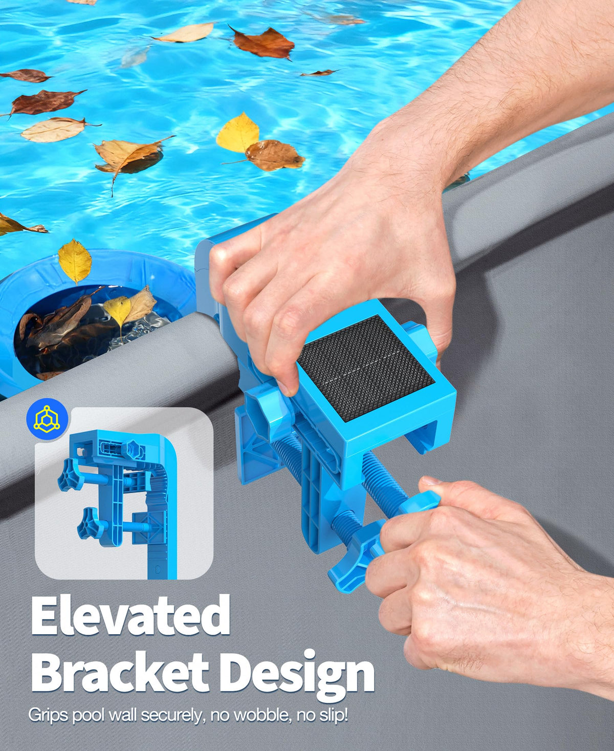 Durable PC/ABS shell of DeeprClean skimmer resists UV and corrosion