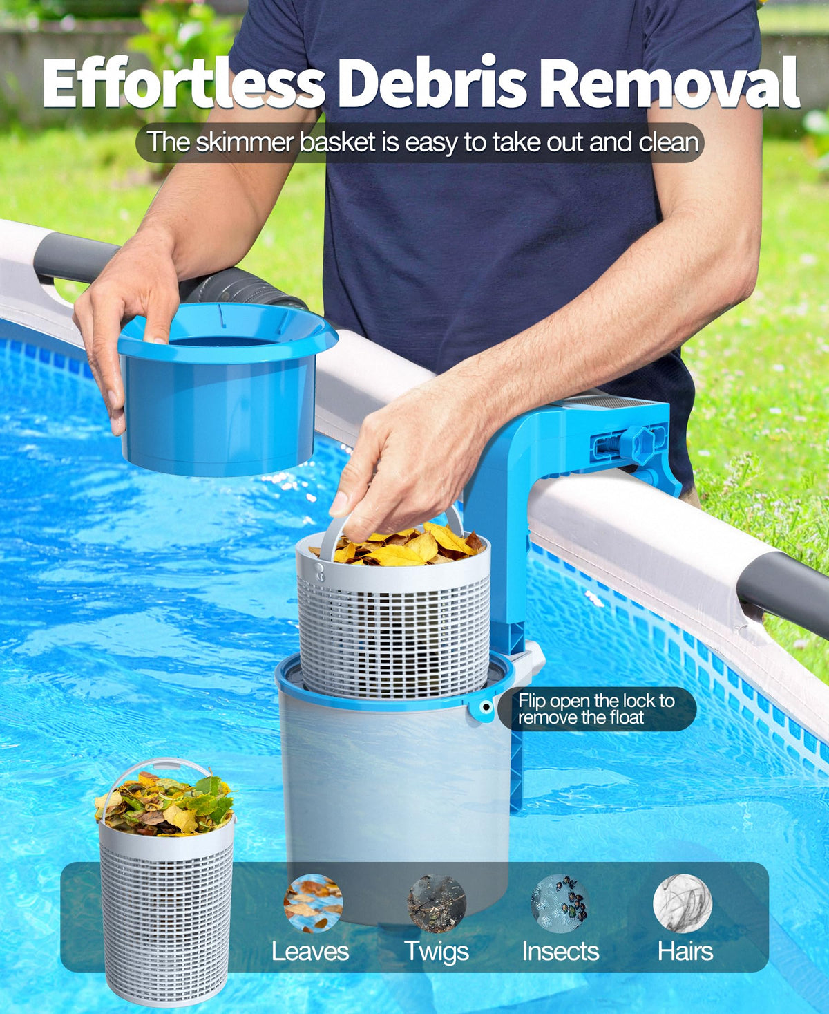 Simple setup of DeeprClean for most above-ground pools