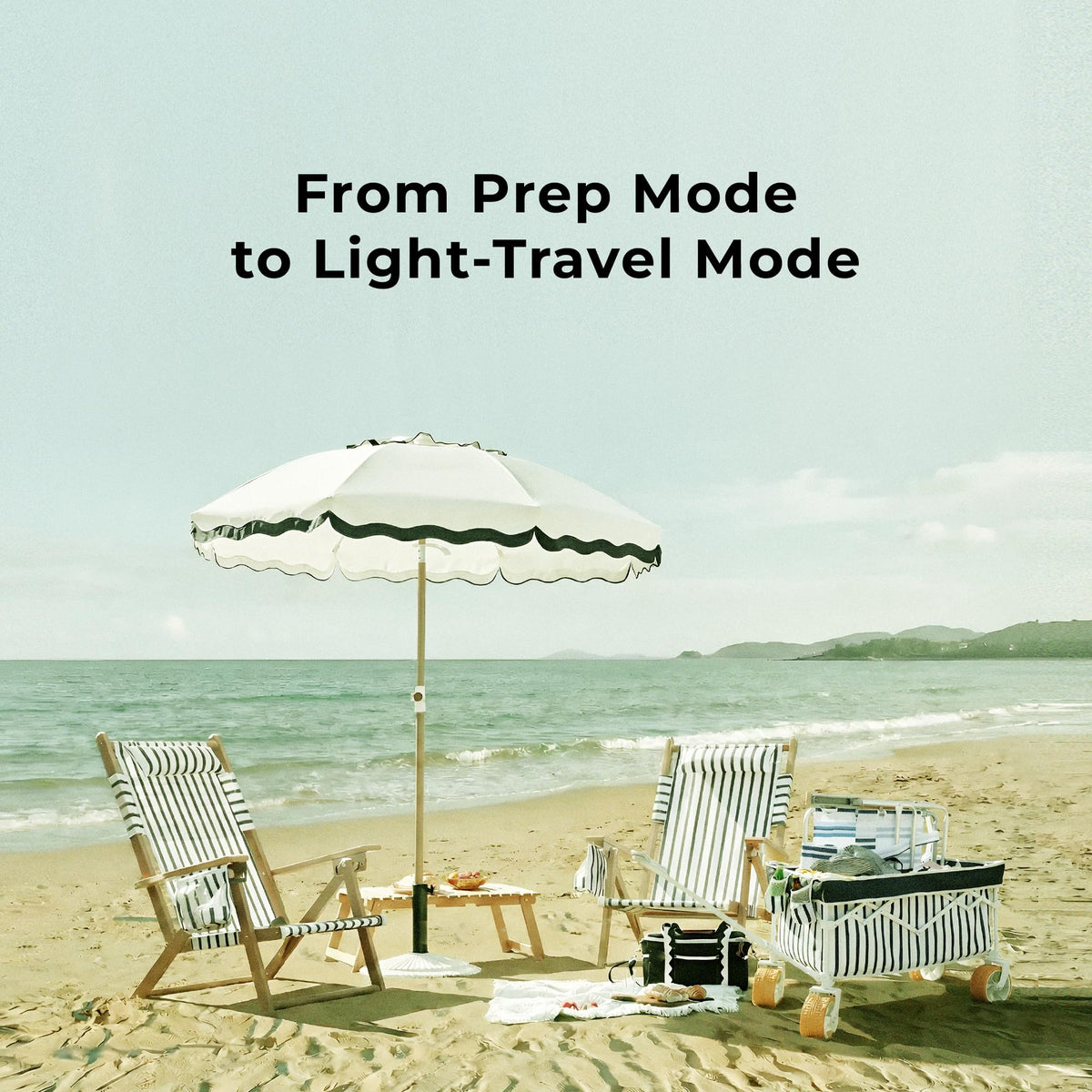 DEER LAND Beach Wagon easy-pull design reduces effort during transport.