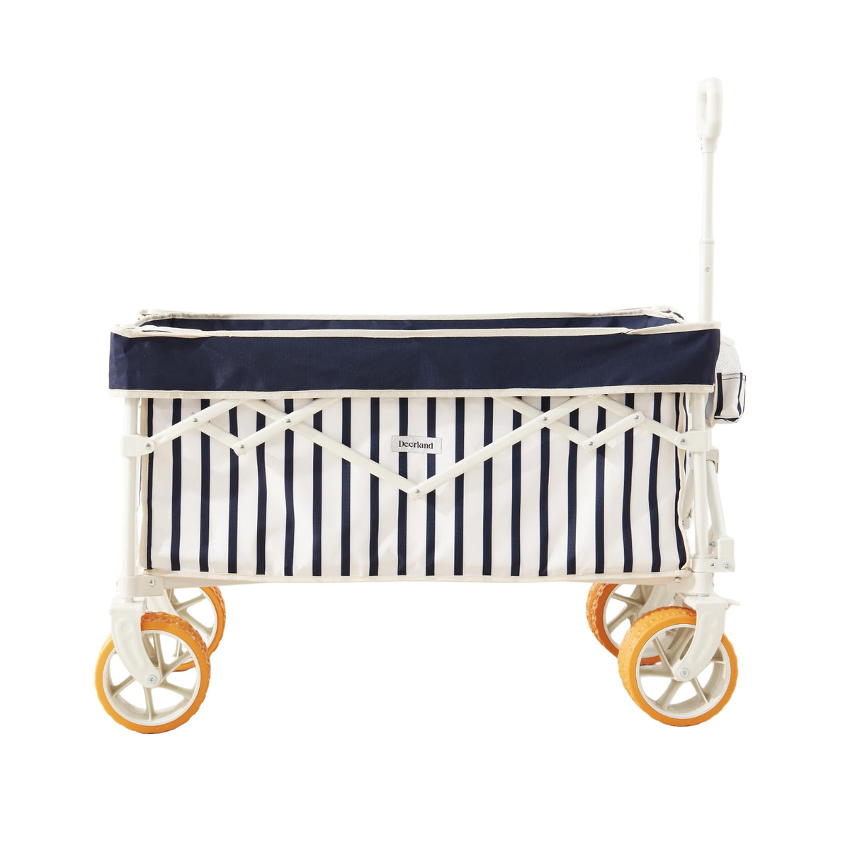 DEER LAND Beach Wagon on sand with 6.7-inch fat tires for smooth transport.