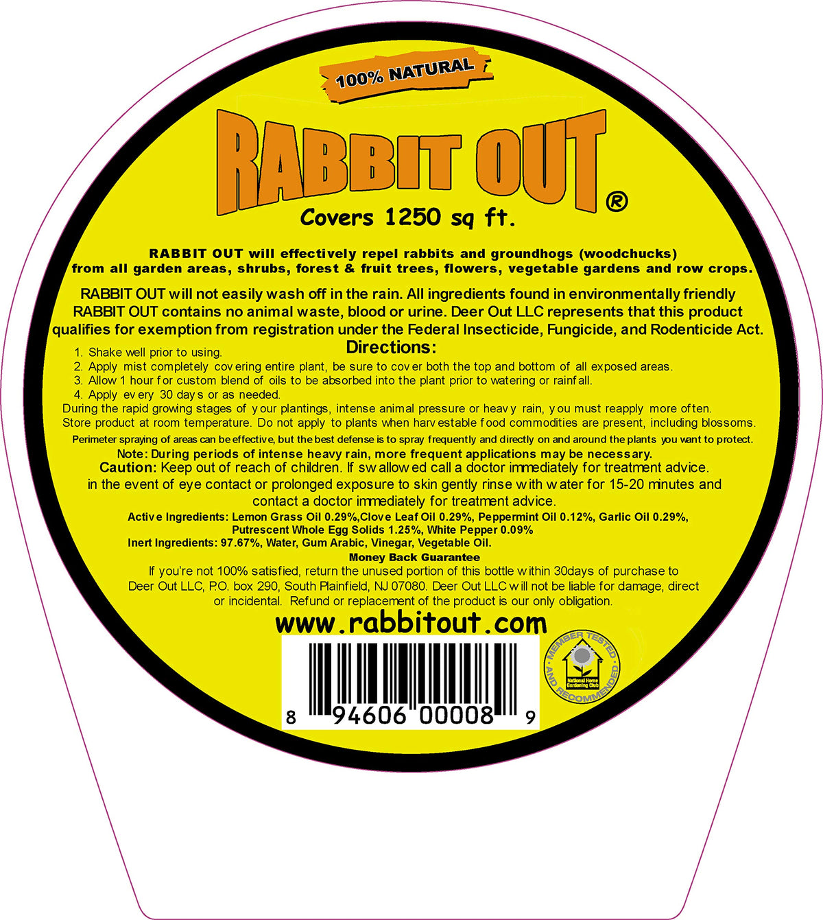 Deer Out Rabbit Out 40oz demonstrates easy application on plants for deterrence