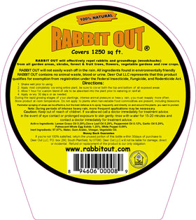 Deer Out Rabbit Out 40oz demonstrates easy application on plants for deterrence