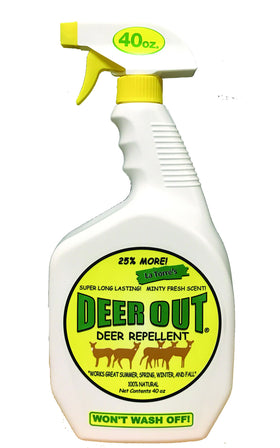Deer Out rain-resistant formula stays on plants after rain