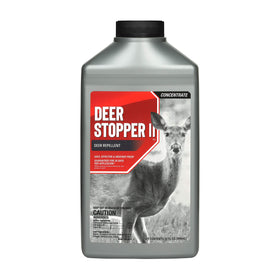 Deer Stopper II bottle pour demonstrates simple application for garden protection.