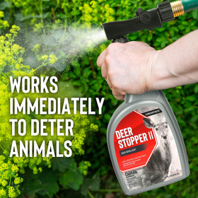 Deer Stopper II concentrate mixing in water enables versatile, cost-effective application.
