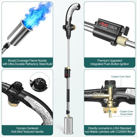 Defabee weed torch adjustable flame-control lets you tailor heat for delicate tasks.