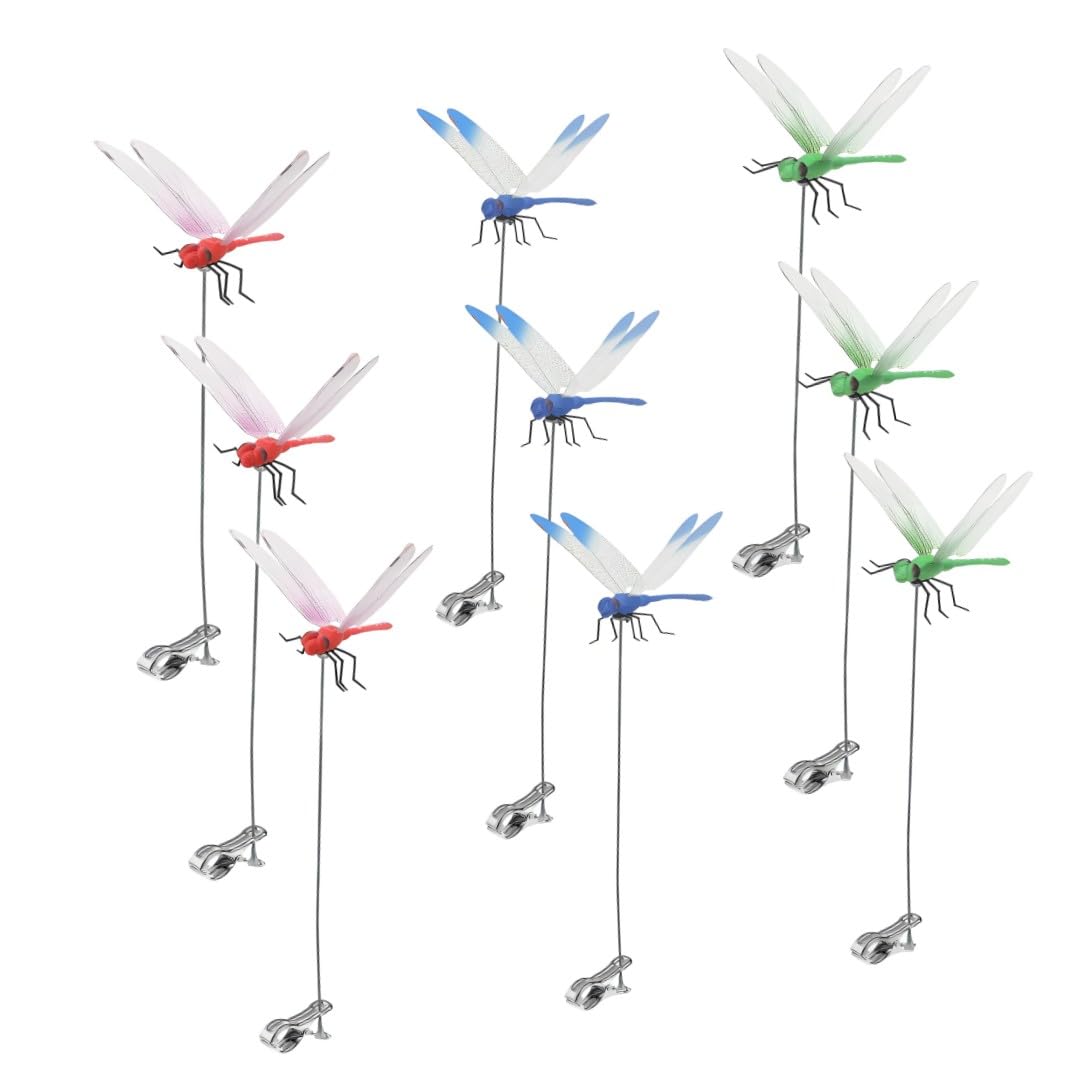 Defemim Dragonfly Clip 9-pack decorative garden deterrent for outdoor spaces