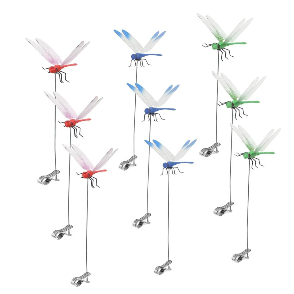 Defemim Dragonfly Clip 9-pack decorative garden deterrent for outdoor spaces
