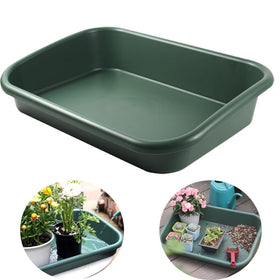 Defemim Garden Tidy Tray shown with seedling transplant setup on a neat workspace