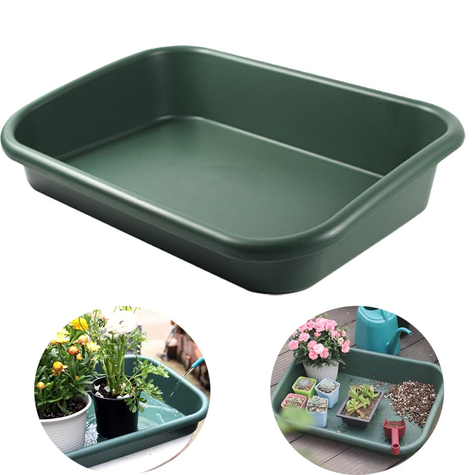 Defemim Garden Tidy Tray shown with seedling transplant setup on a neat workspace
