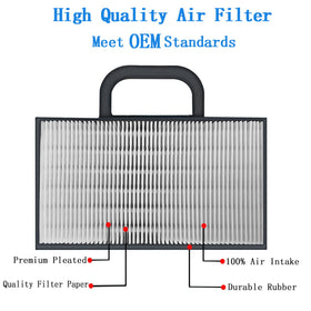 Deflife 273638S pre-filter on display for extra intake protection.