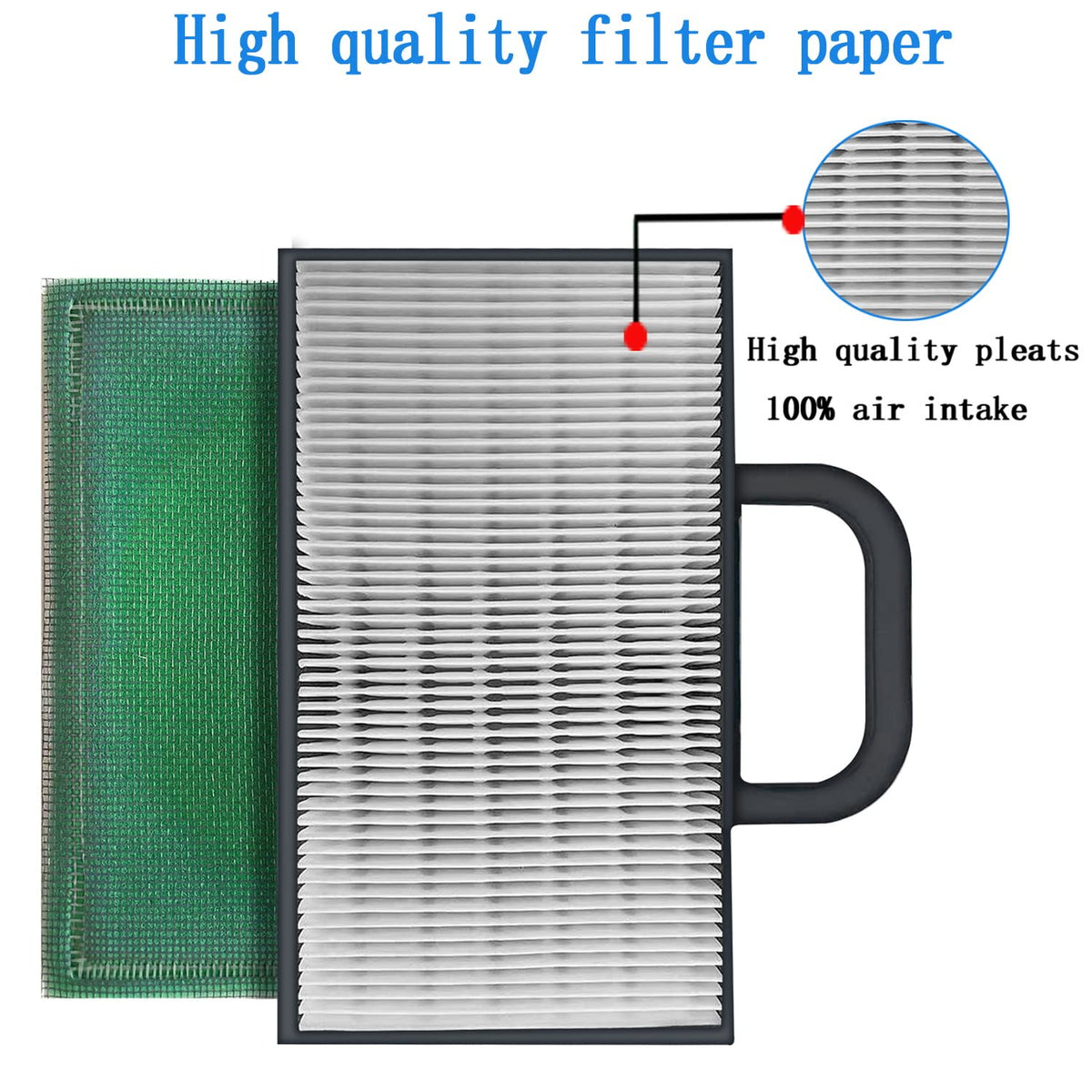 Deflife 698754 air filter cartridge framed for 18-26 HP lawn mowers.