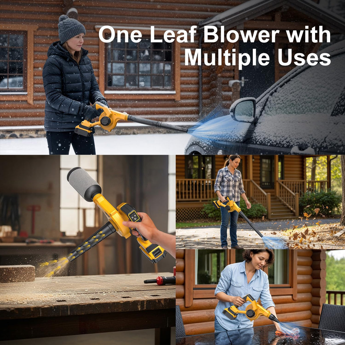 Includes three nozzles, blowing tube, extension tube, and dust bag.