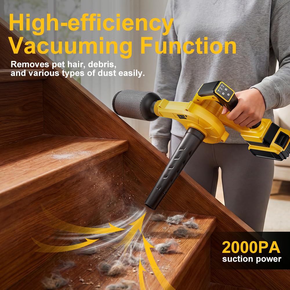 Two detachable tubes allow precision cleaning in tight spaces.