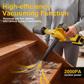Two detachable tubes allow precision cleaning in tight spaces.