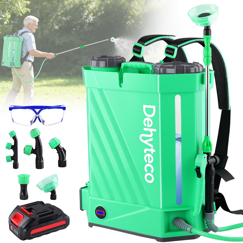 Dehyteco backpack sprayer assembly ready for setup and use