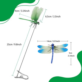 Deiksuir dragonfly garden stake decor enhances plant displays with subtle fluttering charm.