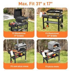 DeintYei grill cart folded compact for easy transport and storage.