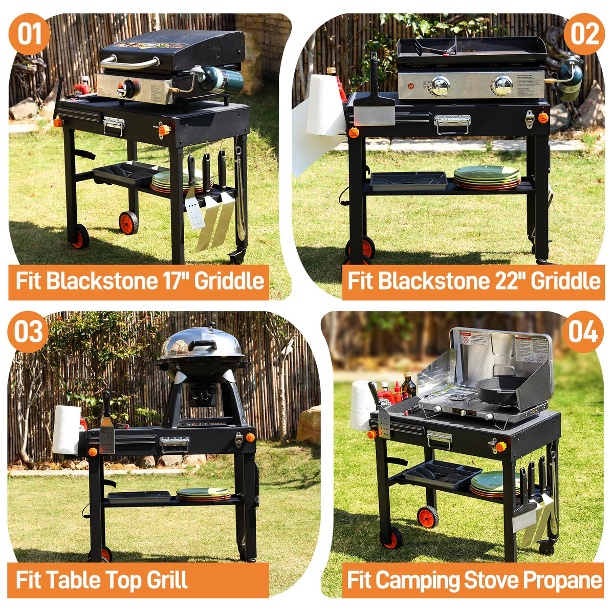 DeintYei portable cart suits tailgating and camping with easy mobility.