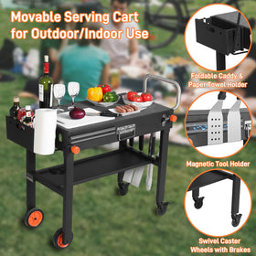 DeintYei stand includes locking wheels for stable placement.