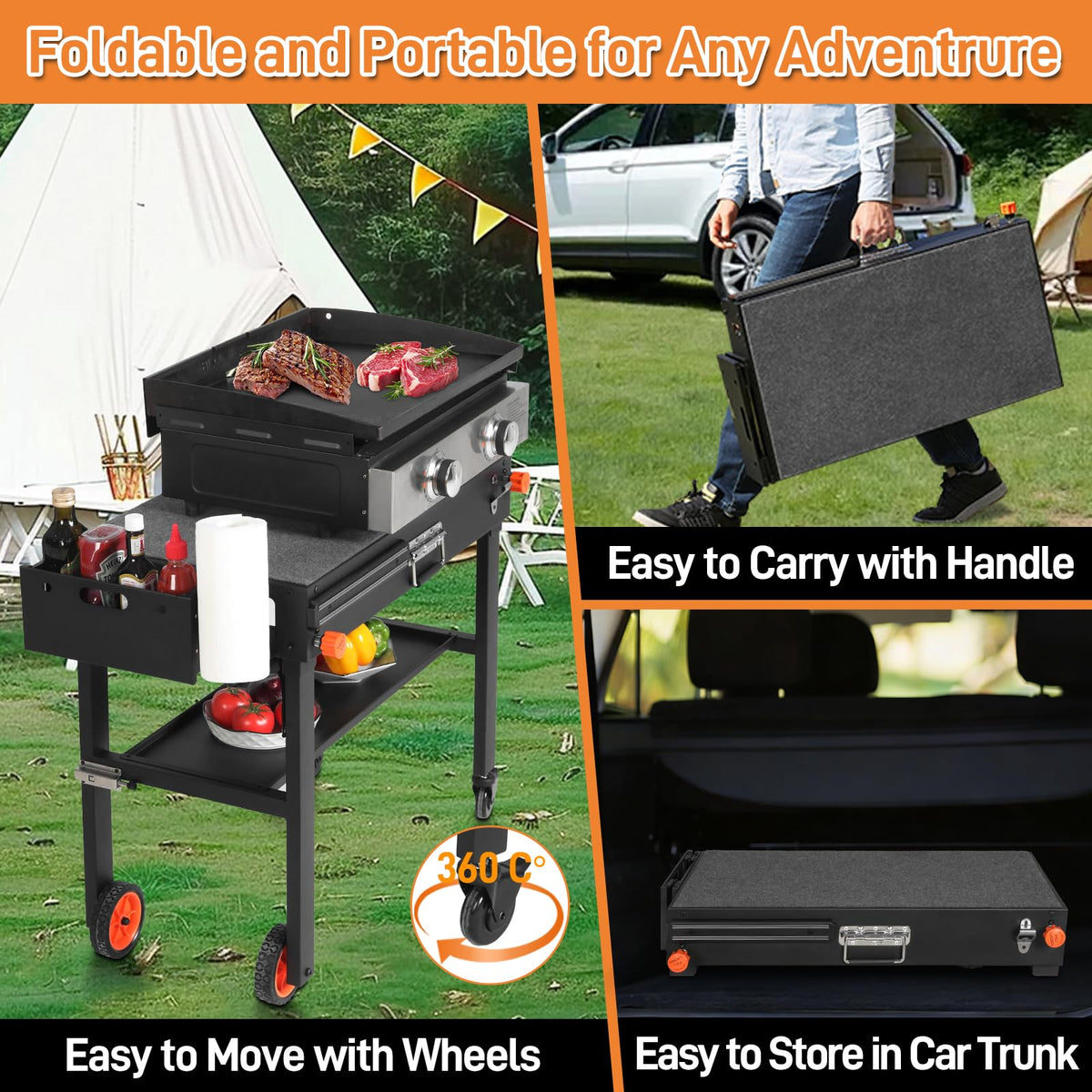 DeintYei safety locks on legs prevent accidental collapse for confident cooking.