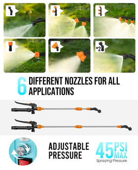 DEJUNPIOOL nozzle set for versatile garden, lawn, and bed spraying