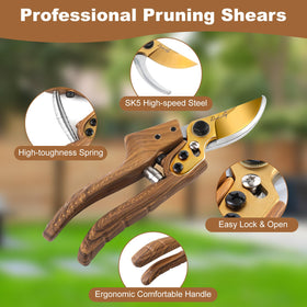 DEKELIY ergonomic garden shears with non-slip grip