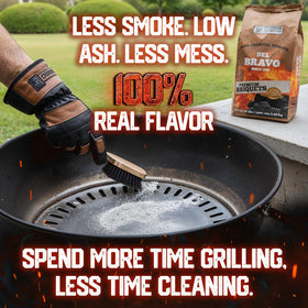 Del Bravo 8 lb pack offers convenient size for family barbecues.
